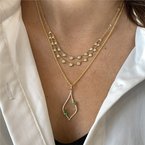 Wear-EVERY-Where Tsavorite Garnet & Diamond Necklace 230-00428