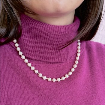 Pearl & Gold Bead Necklace 340-28992
