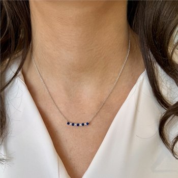 Sapphire Bar Necklace 230-00548