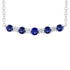 Wear-EVERY-Where Sapphire Bar Necklace 230-00548